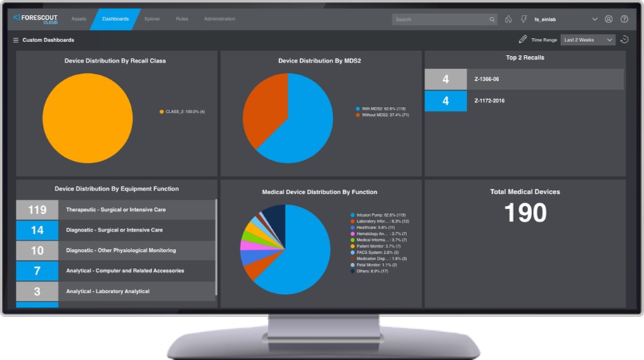 Forescout Medical Device Security Product Screenshot